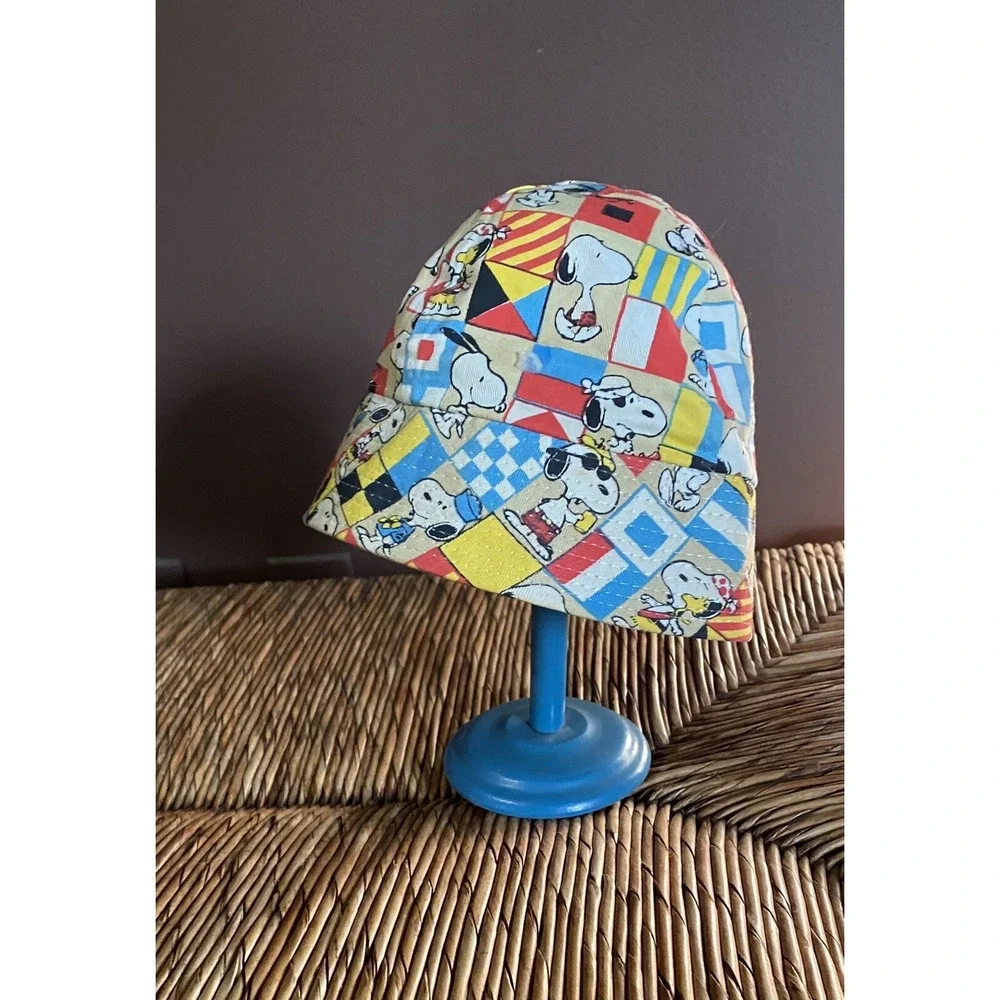 Vintage‎ 1965 Butterfly Original Peanuts Snoopy Bucket Hat Size Large 2-6